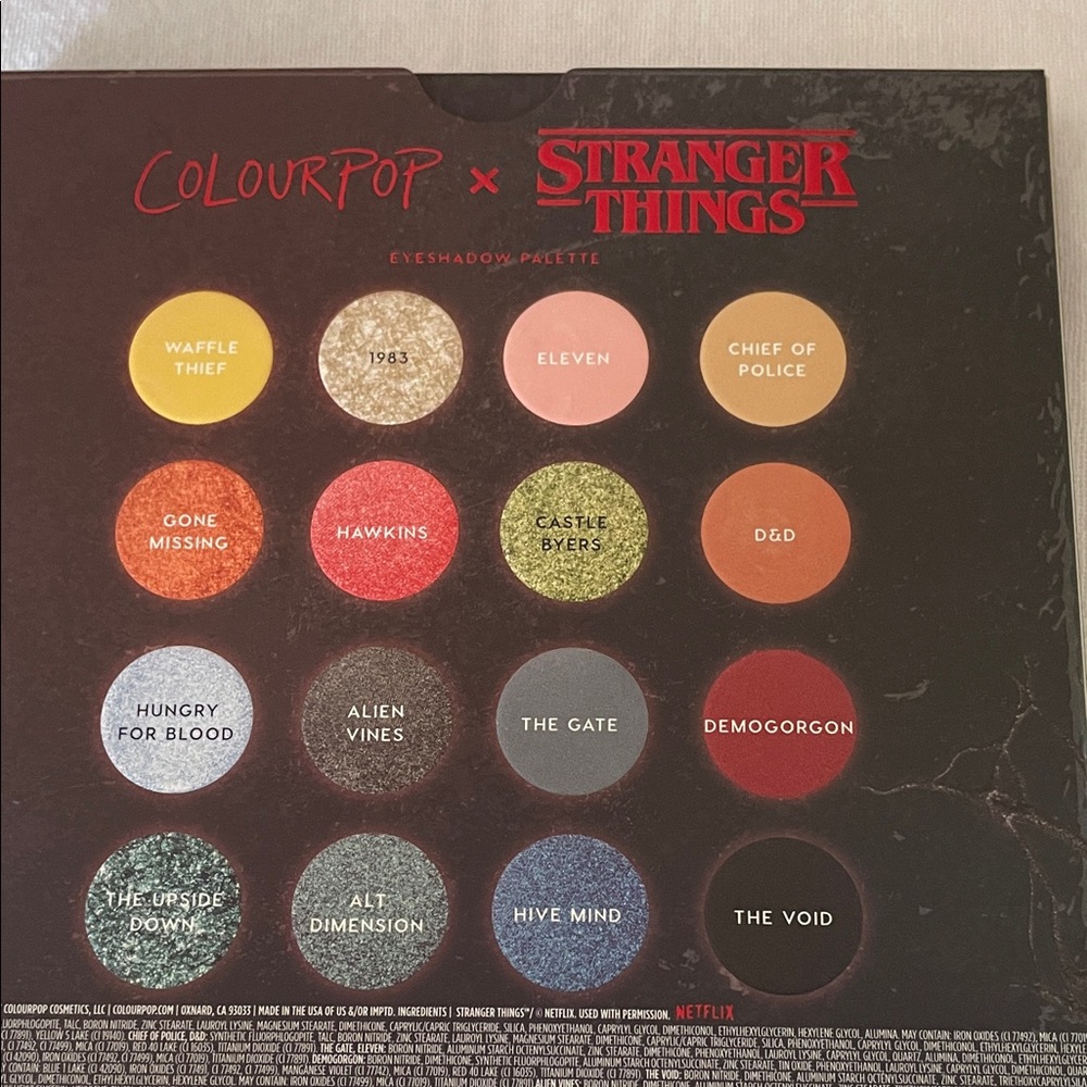 ColourPop Stranger Things Retro TV Eyeshadow Palette - Picture 2 of 3